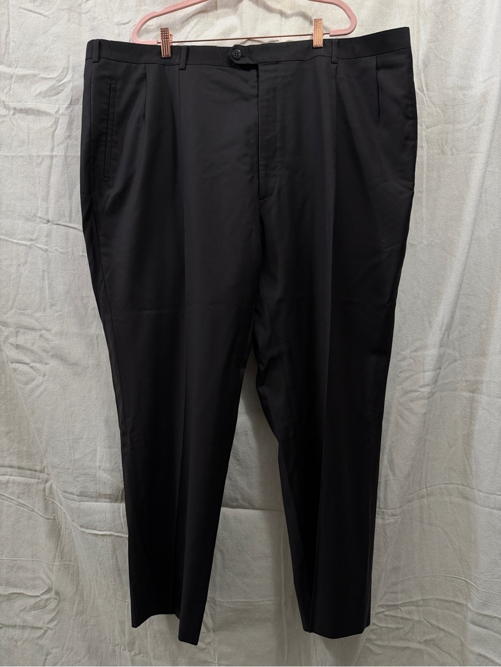 Men's Black Tailored Dress Pants - Classic Formal Trousers